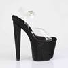 Pleaser - RAZZLE808WR KnöchelriemenSandale, Poledance Schuhe - Transparent/Schwarz Product image